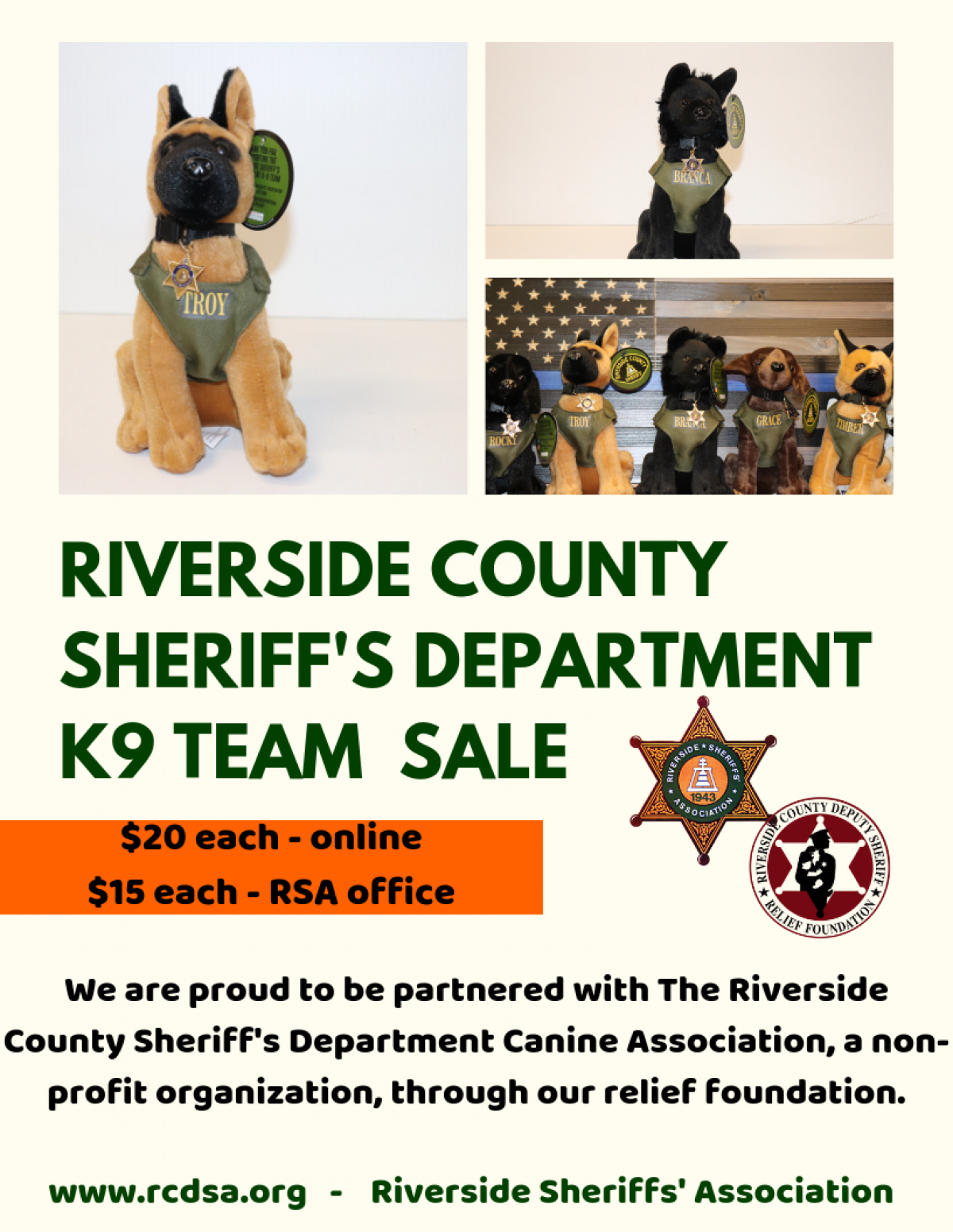 stuffed k9 dog