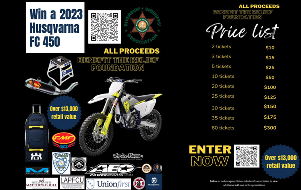 HUSQUARNA FC 450 Raffle 2023 No QR Code